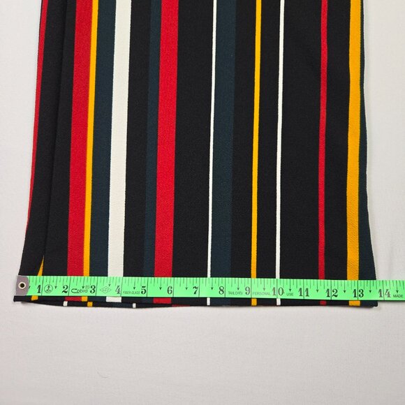 Fashion Nova 1X High Rise Wide Leg Pants Multicolor Stripe Zip Front Stretch - Picture 12 of 12